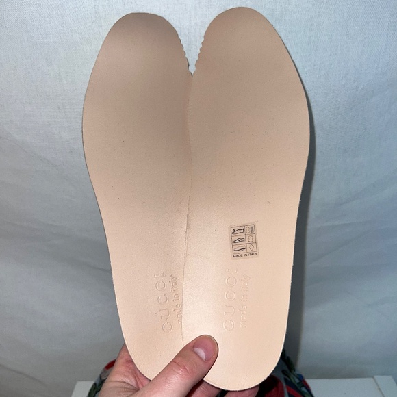 Gucci, Low Top Embroidered Sneakers, Floral Denim Ace, Size 10.5 - Picture 10 of 14